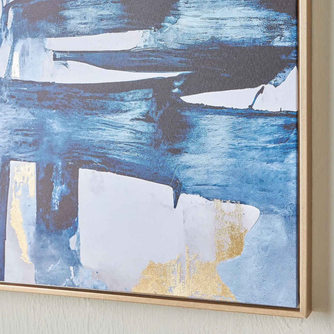 Blue & Gold Abstract Artwork