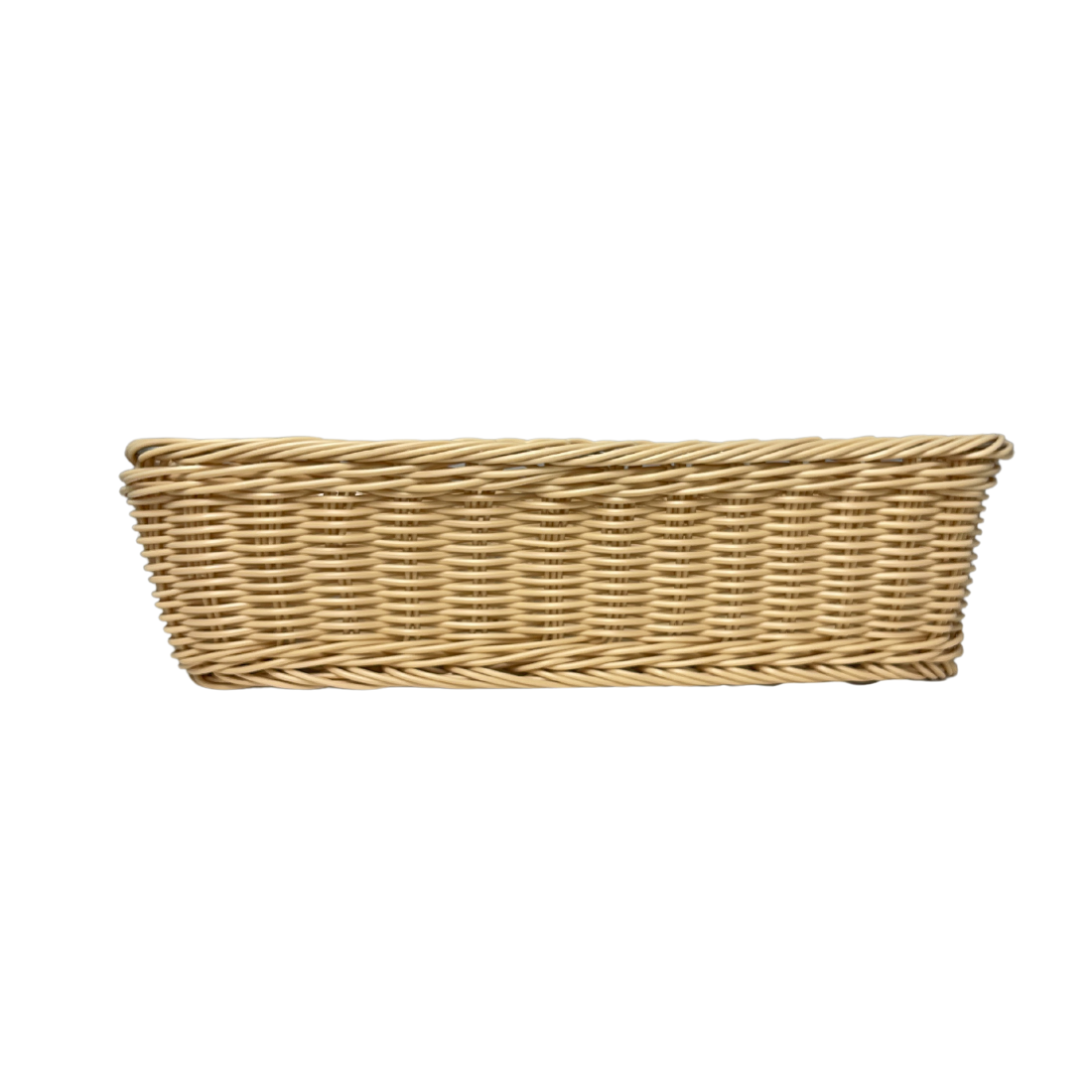 Light Beige Rectangular Woven Basket