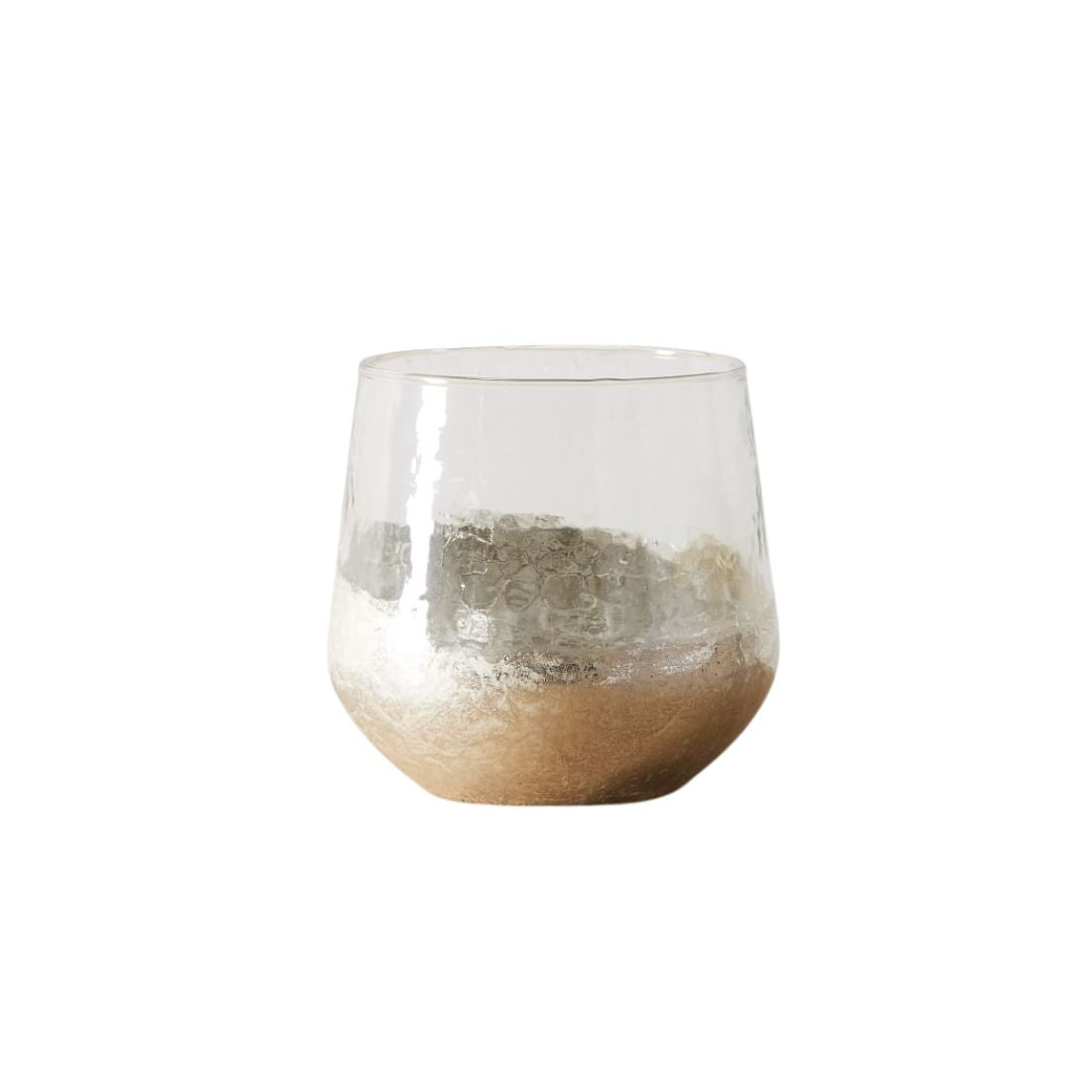 Metallic Dipped Tea Light Glass Holder