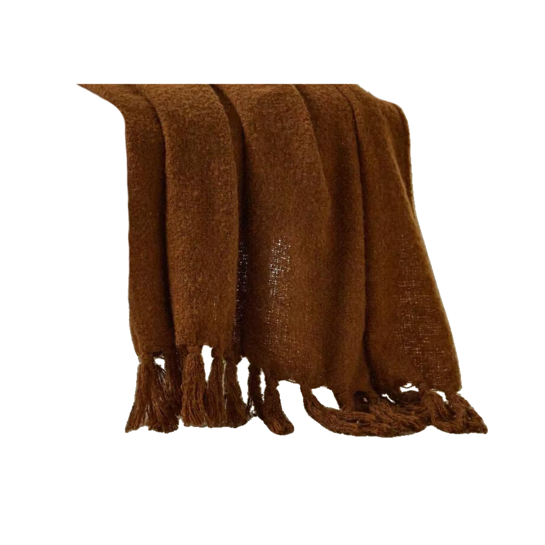 Brown Bouclé Throw