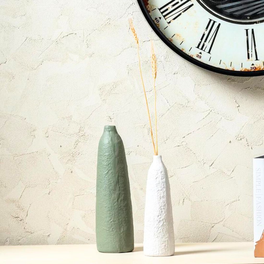 White Ceramic Tall Vase