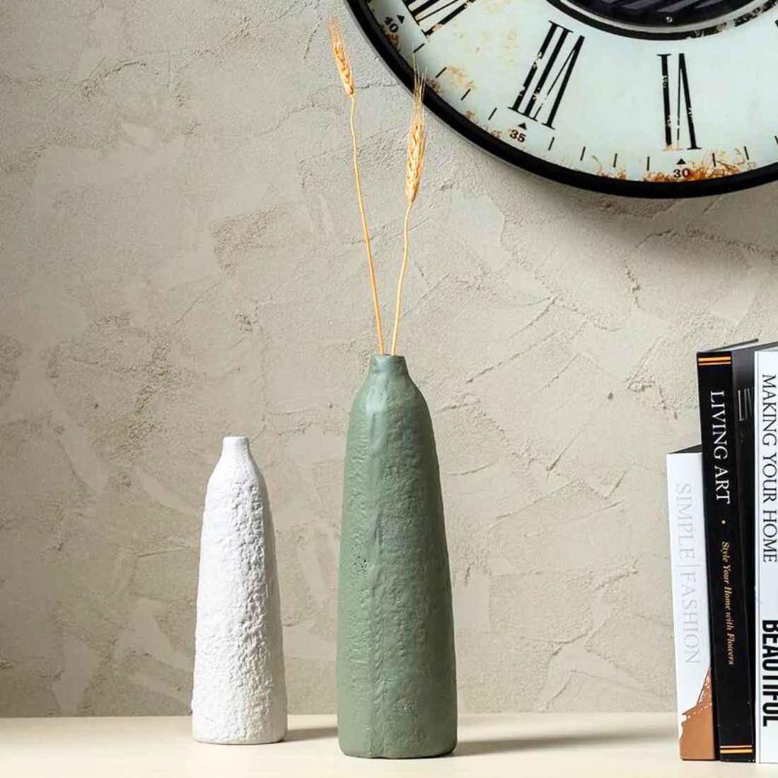 Green Ceramic Tall Vase