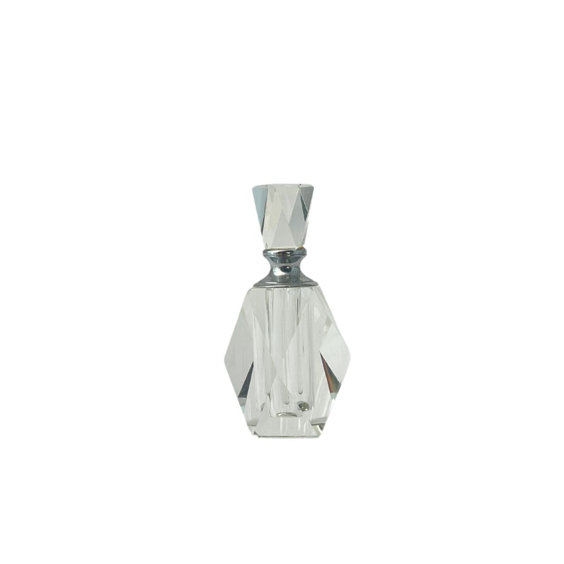 Tall Vintage Crystal Perfume Bottle