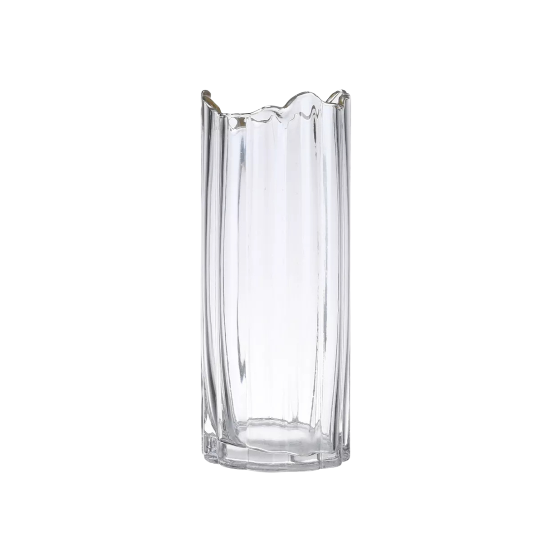 Riviera Glass Vase with Gold Trim