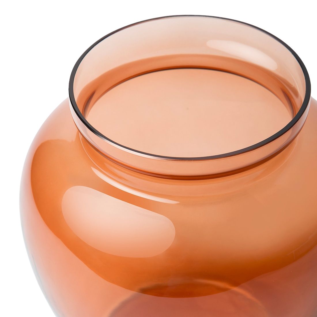 Orange Clear Vase