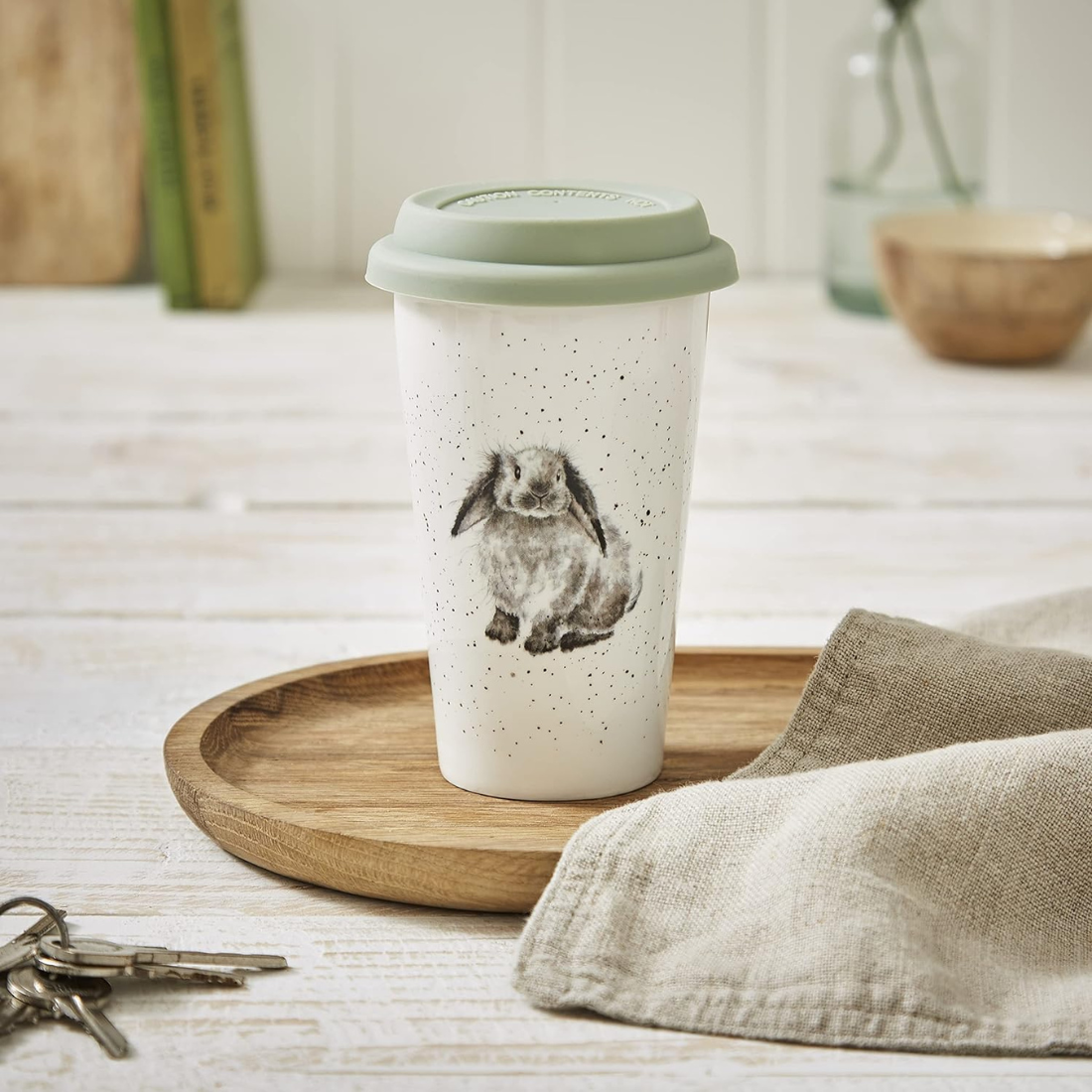 Painted Porcelain Travel Mug