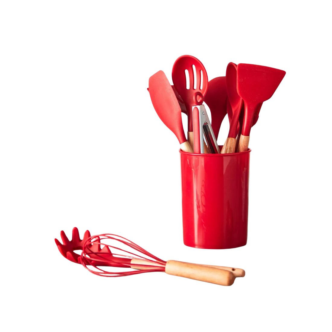 11 Piece Red Utensil Set