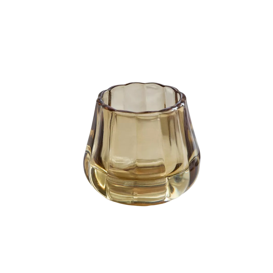 Brown Glass Tea light Candle Holders
