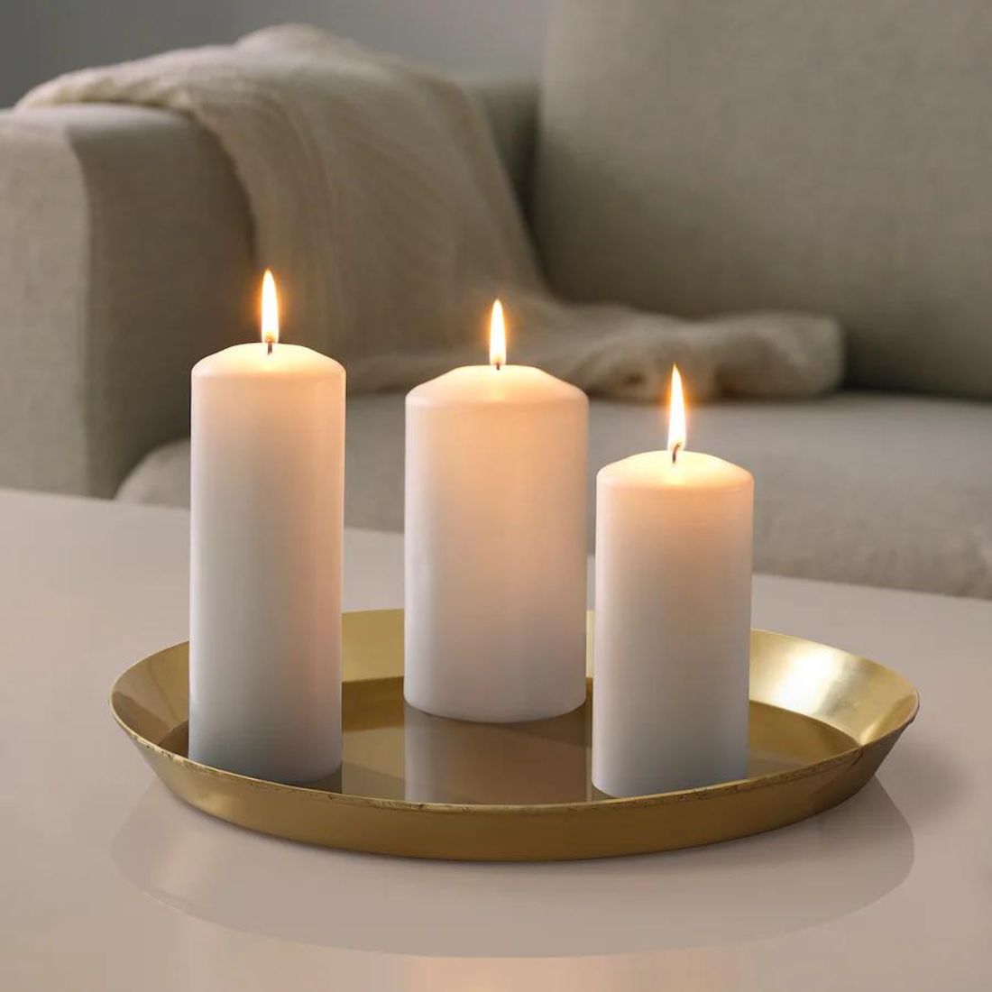 Round Gold Serving Tray