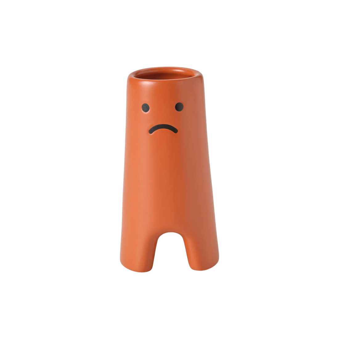 Orange Smiley Face Vase