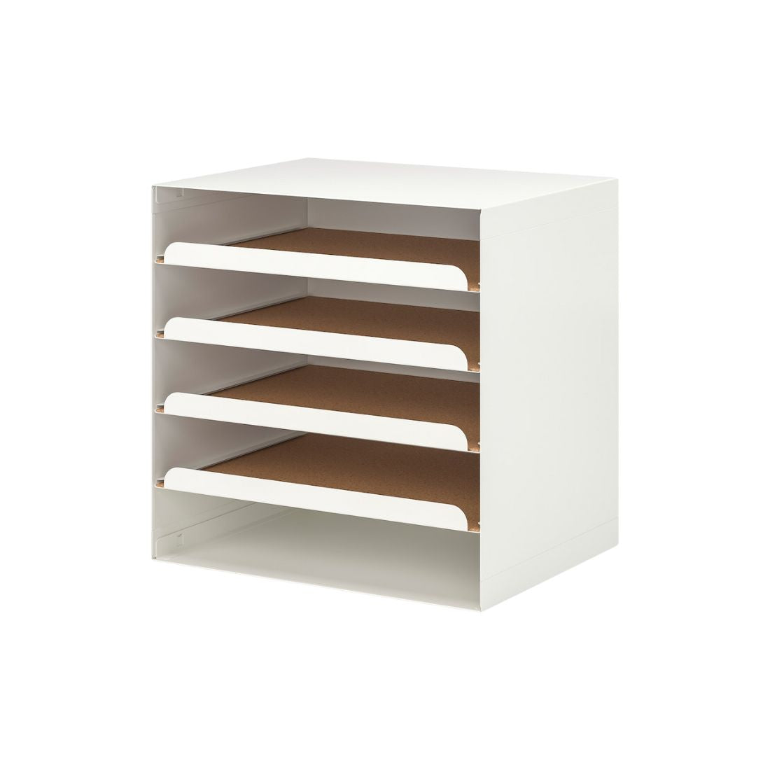 White 4 Tier Letter Tray