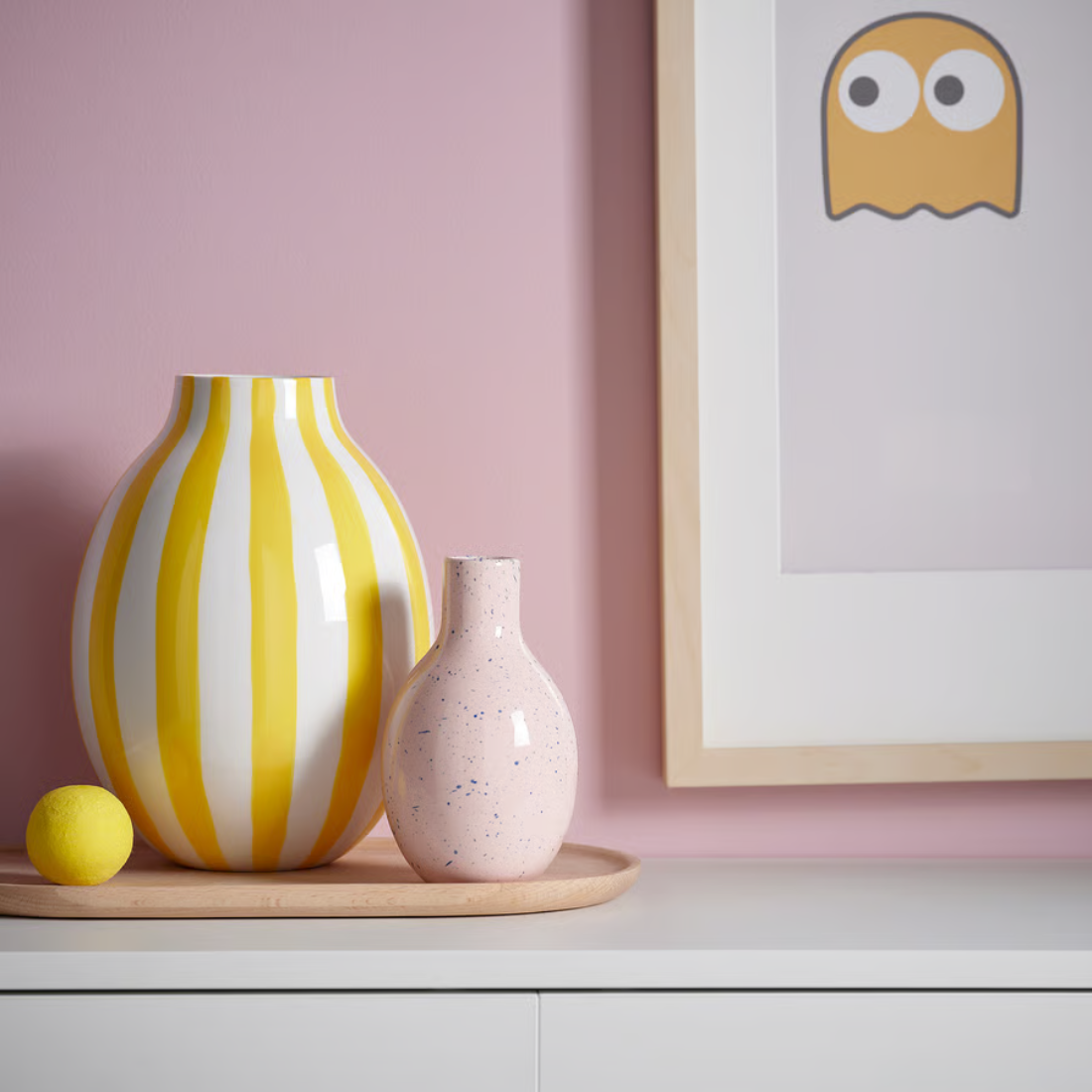 Striped Yellow Vase