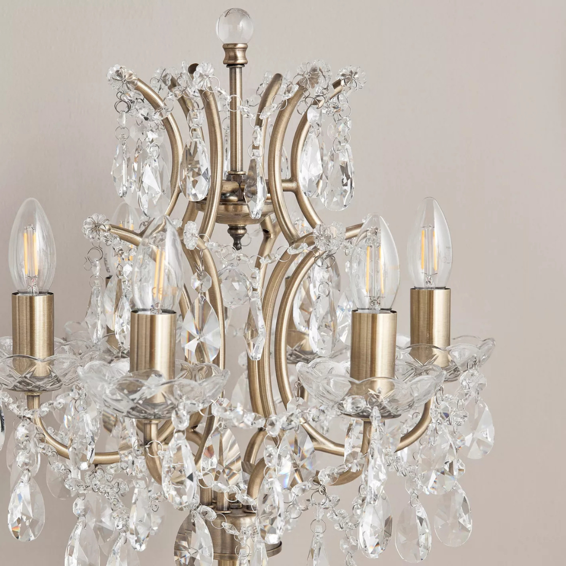 Crystal Chandelier Table Lamp