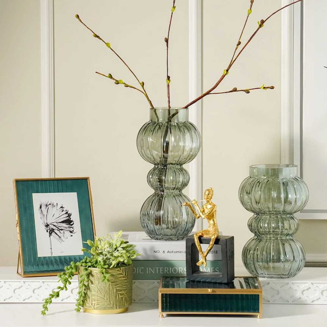 Teal Glass Table Frame
