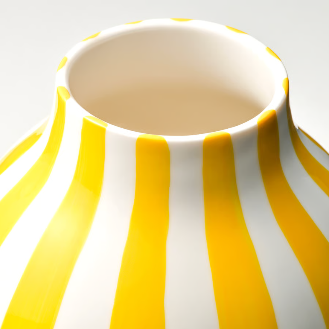 Striped Yellow Vase