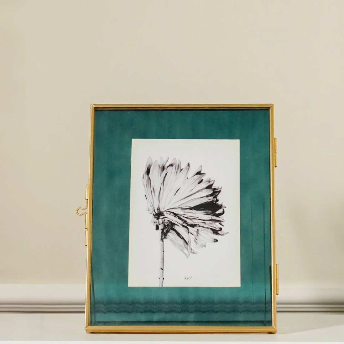 Teal Glass Table Frame