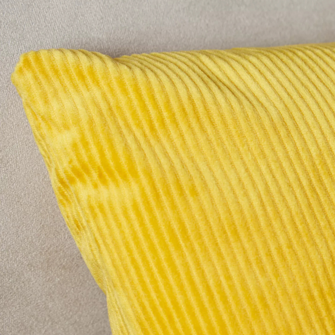 Yellow Rectangular Cord Cushion