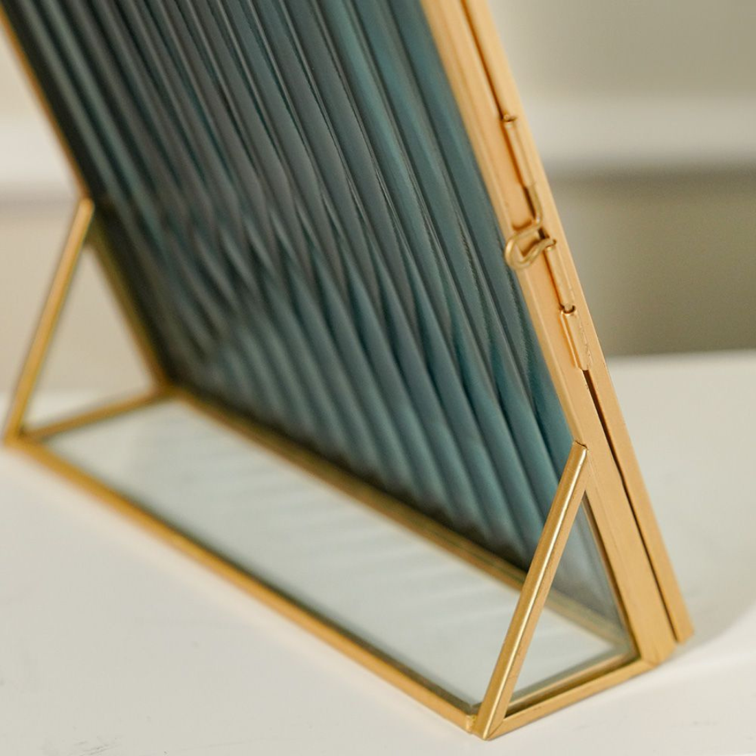Teal Glass Table Frame