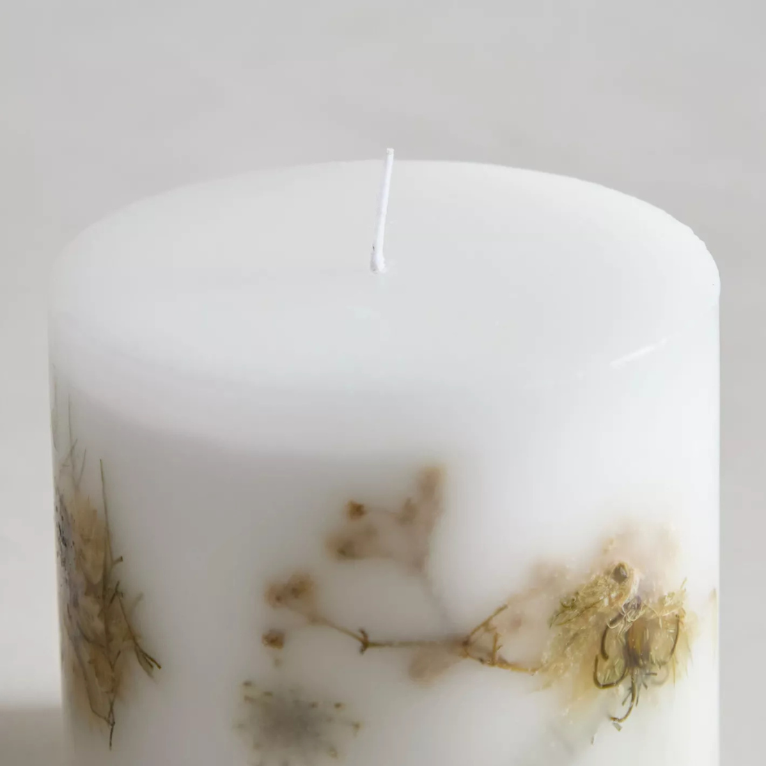 Short Botanic Pillar Candle