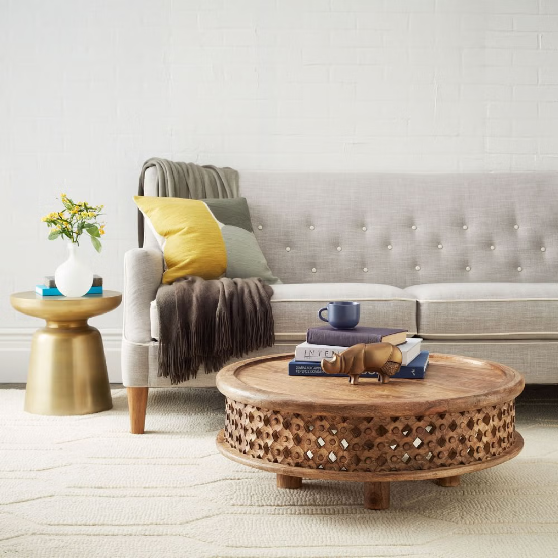 Martini Brass End Table