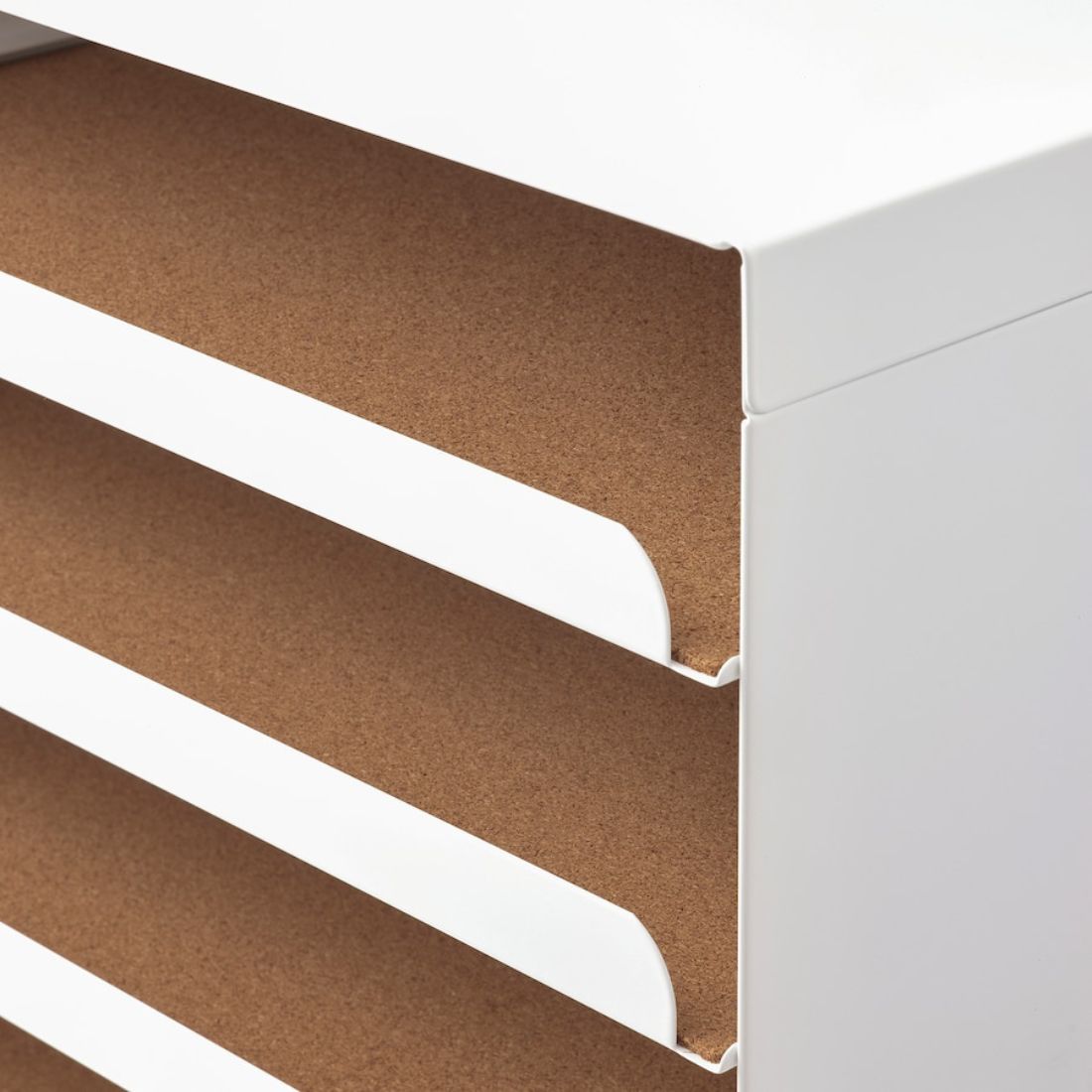 White 4 Tier Letter Tray