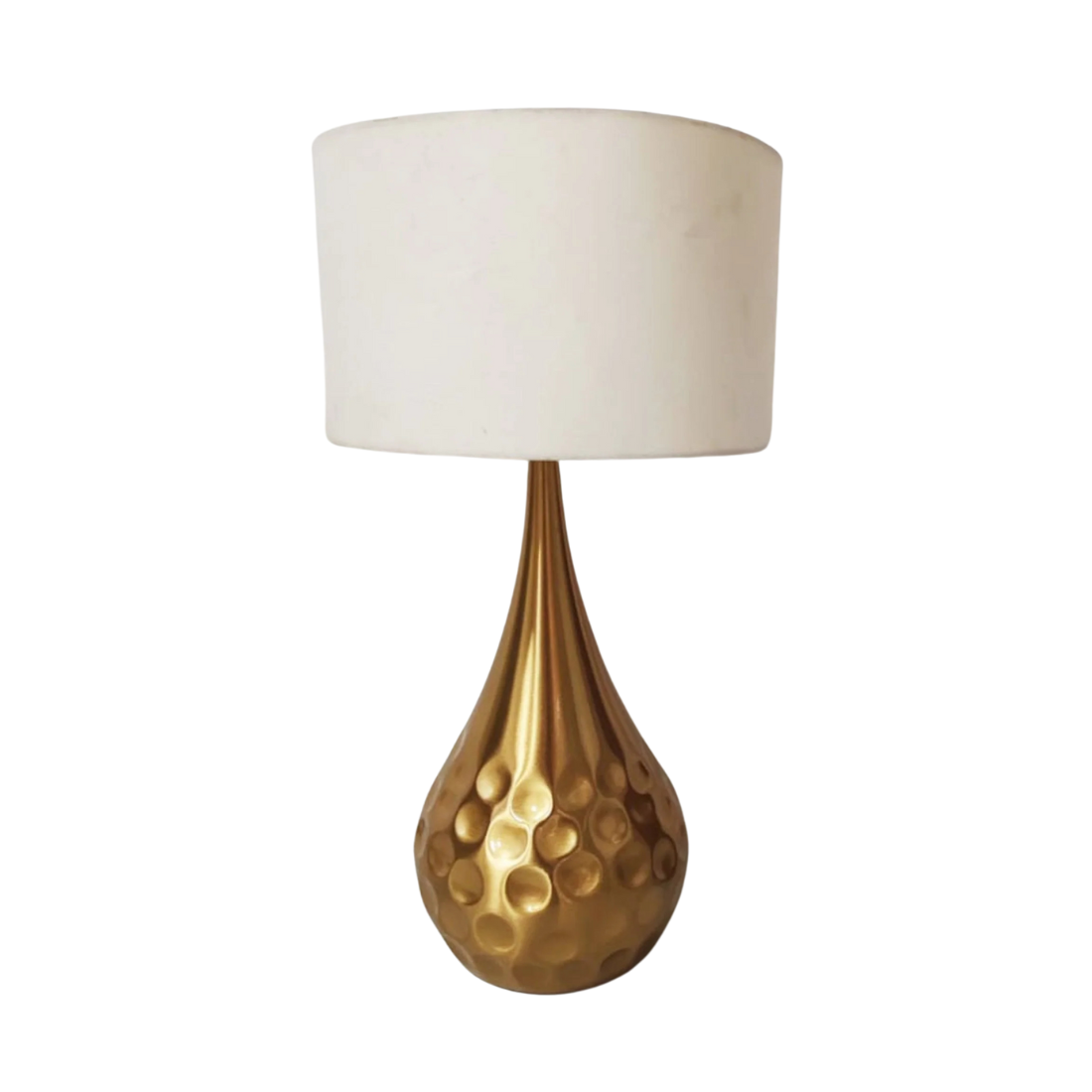 Brass Tall Hammered Table Lamp