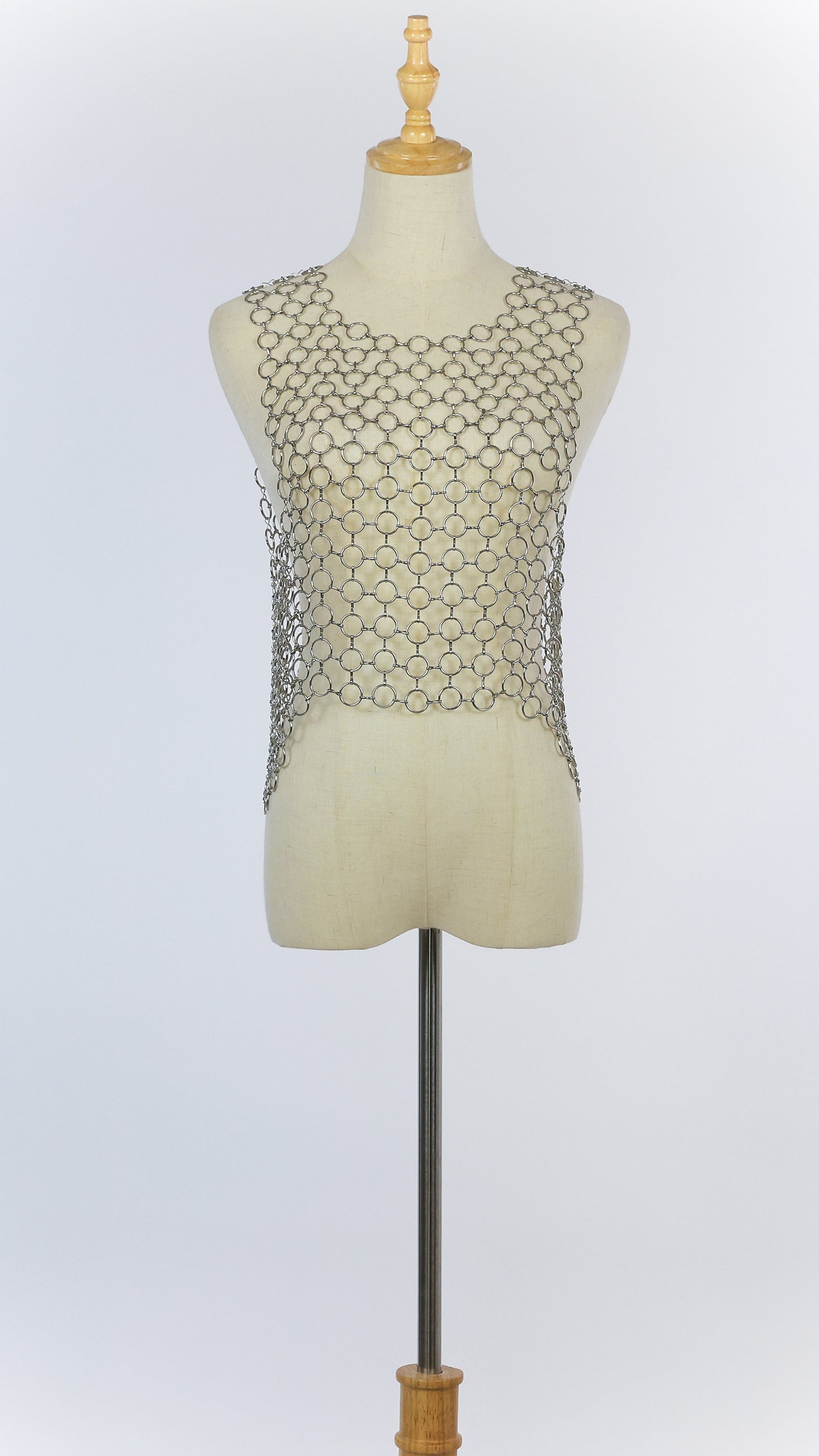 Women's Metallic Basketball Crystal Chain Top