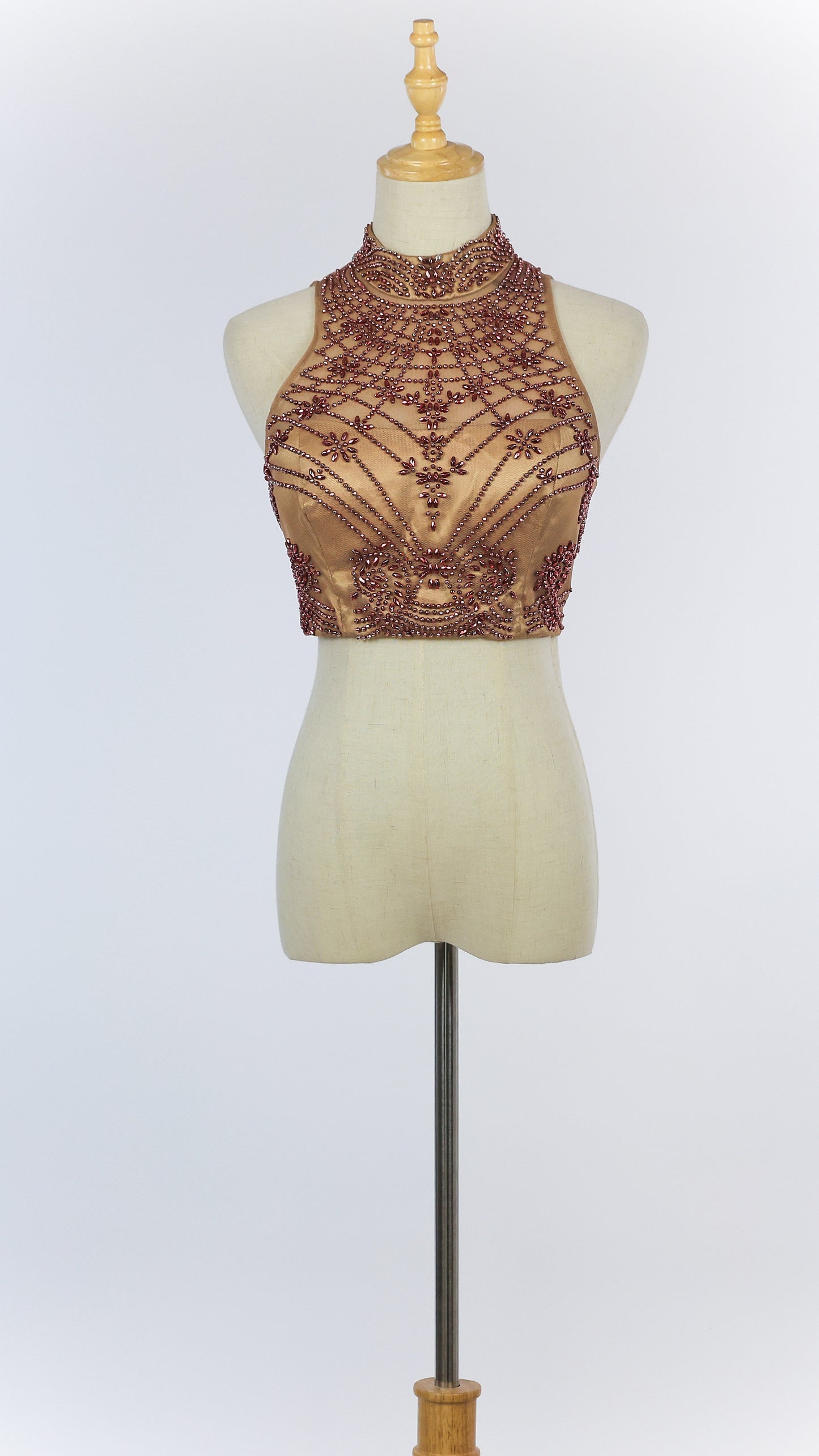 Beaded Bustier Womenswear Crop Top