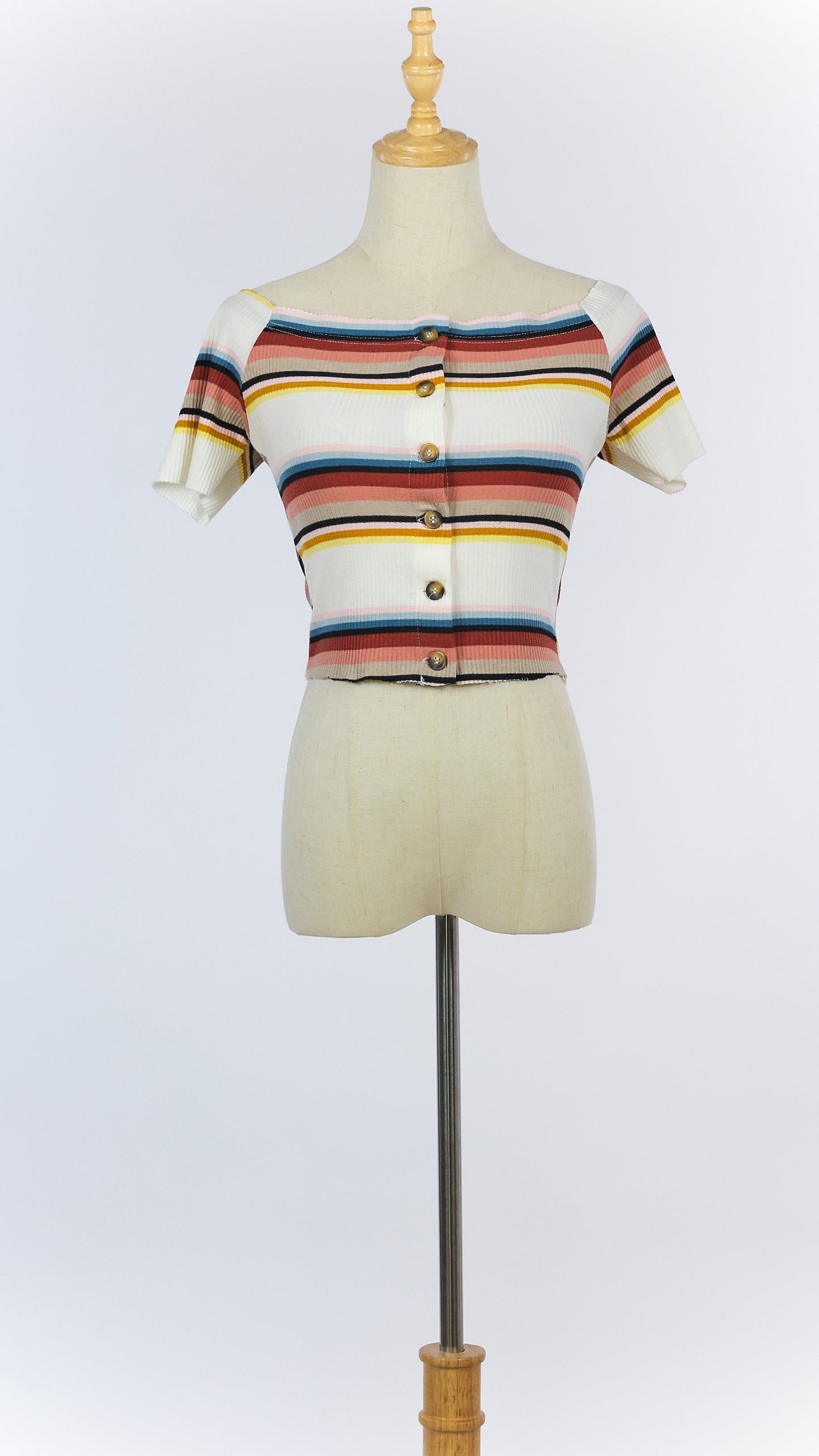 Colorful Knitwear Crop Top