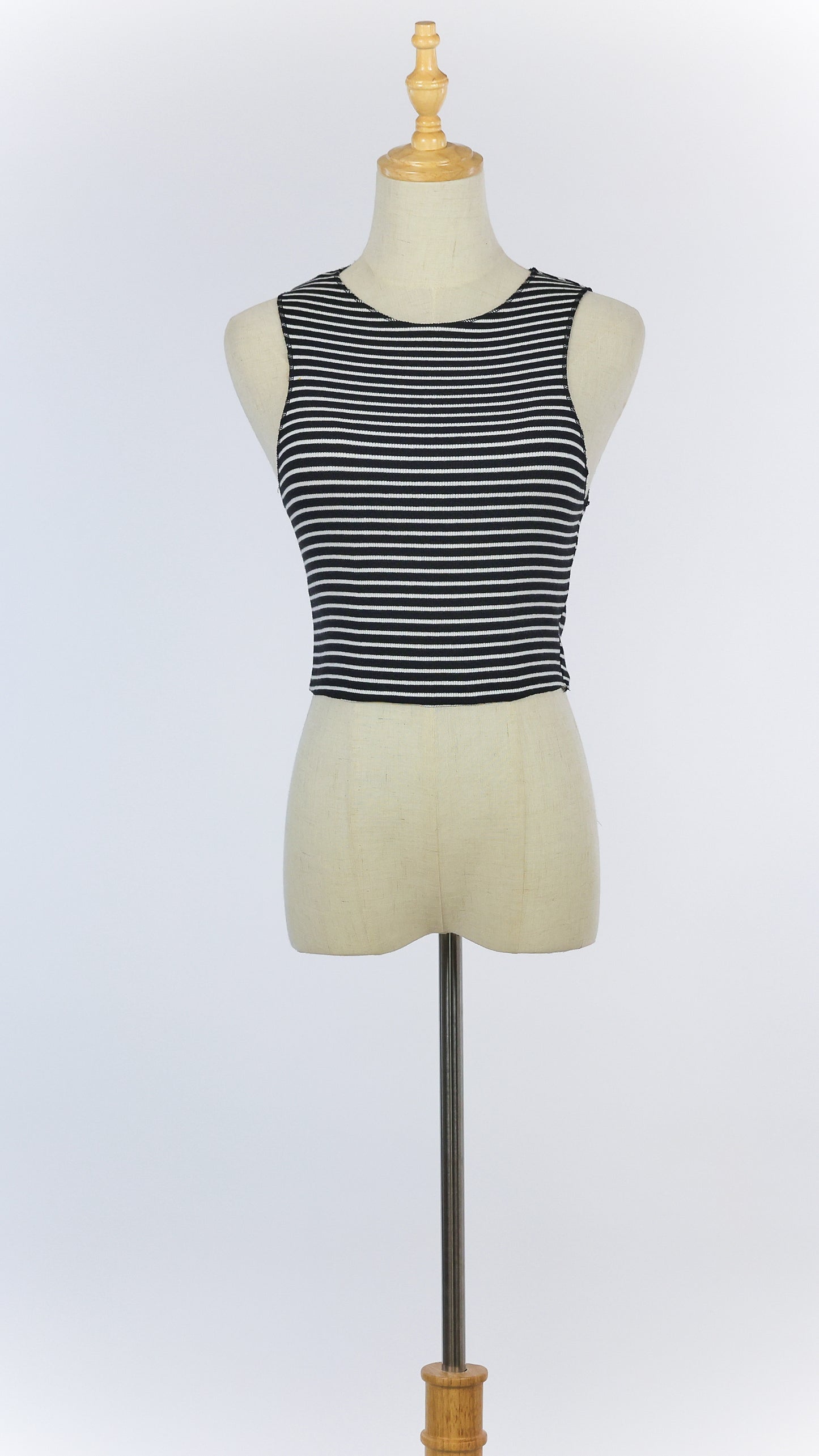 Black and White Striped Tank Top