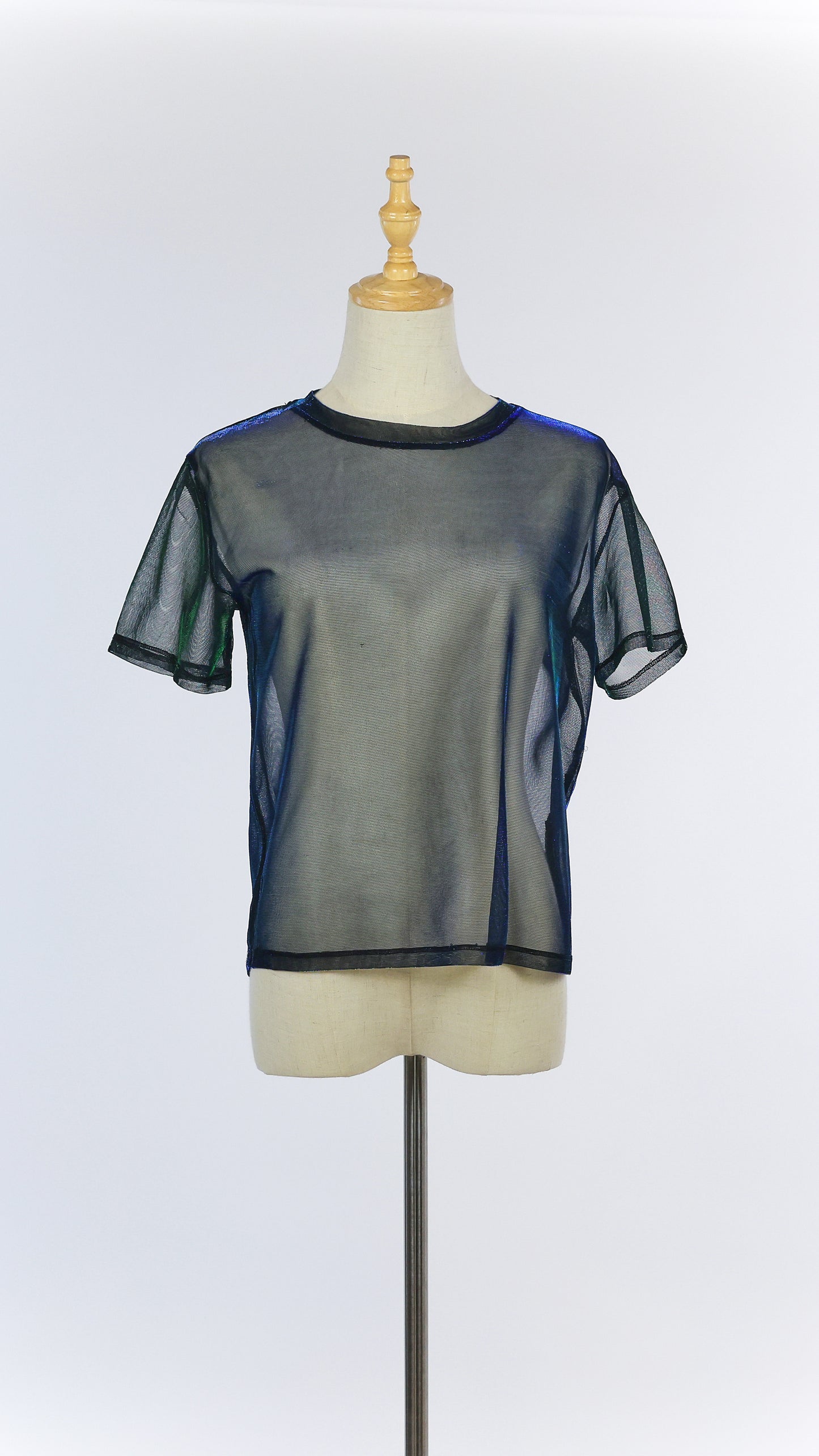 Blue Shimmer Sheer T-shirt