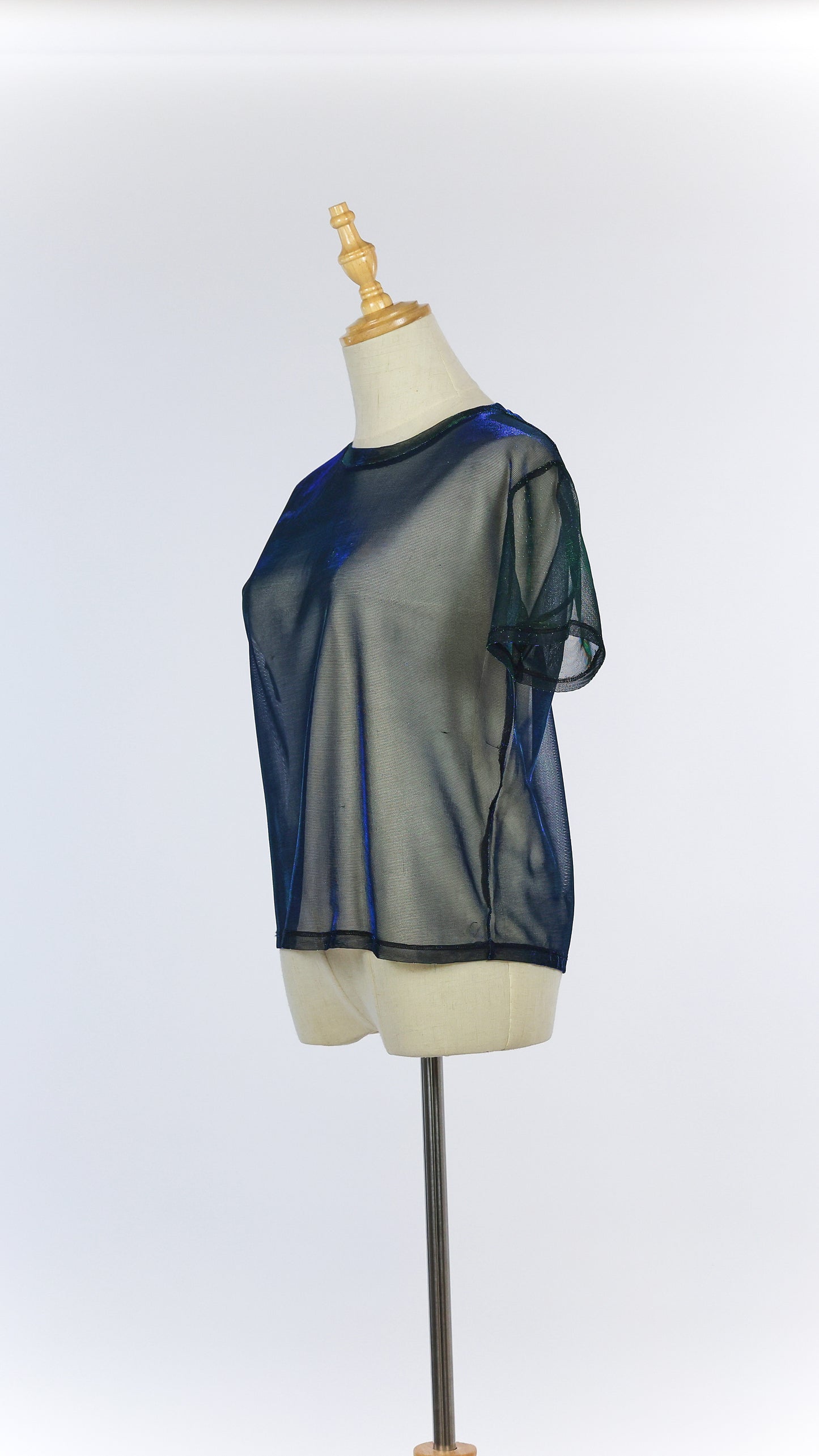 Blue Shimmer Sheer T-shirt