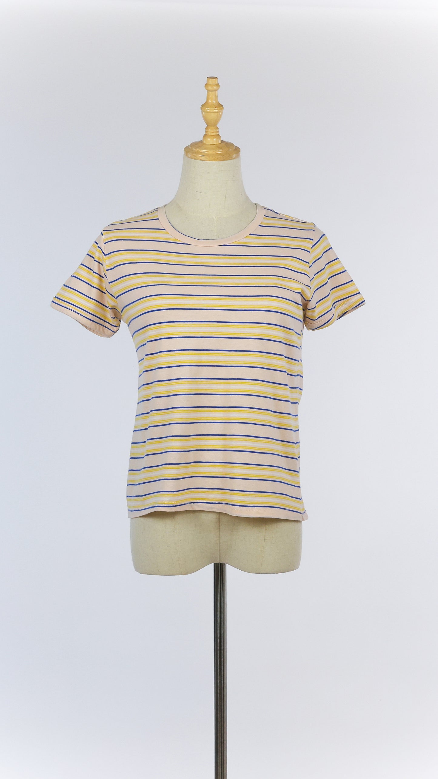 Pink, Yellow & Blue Striped T-shirt