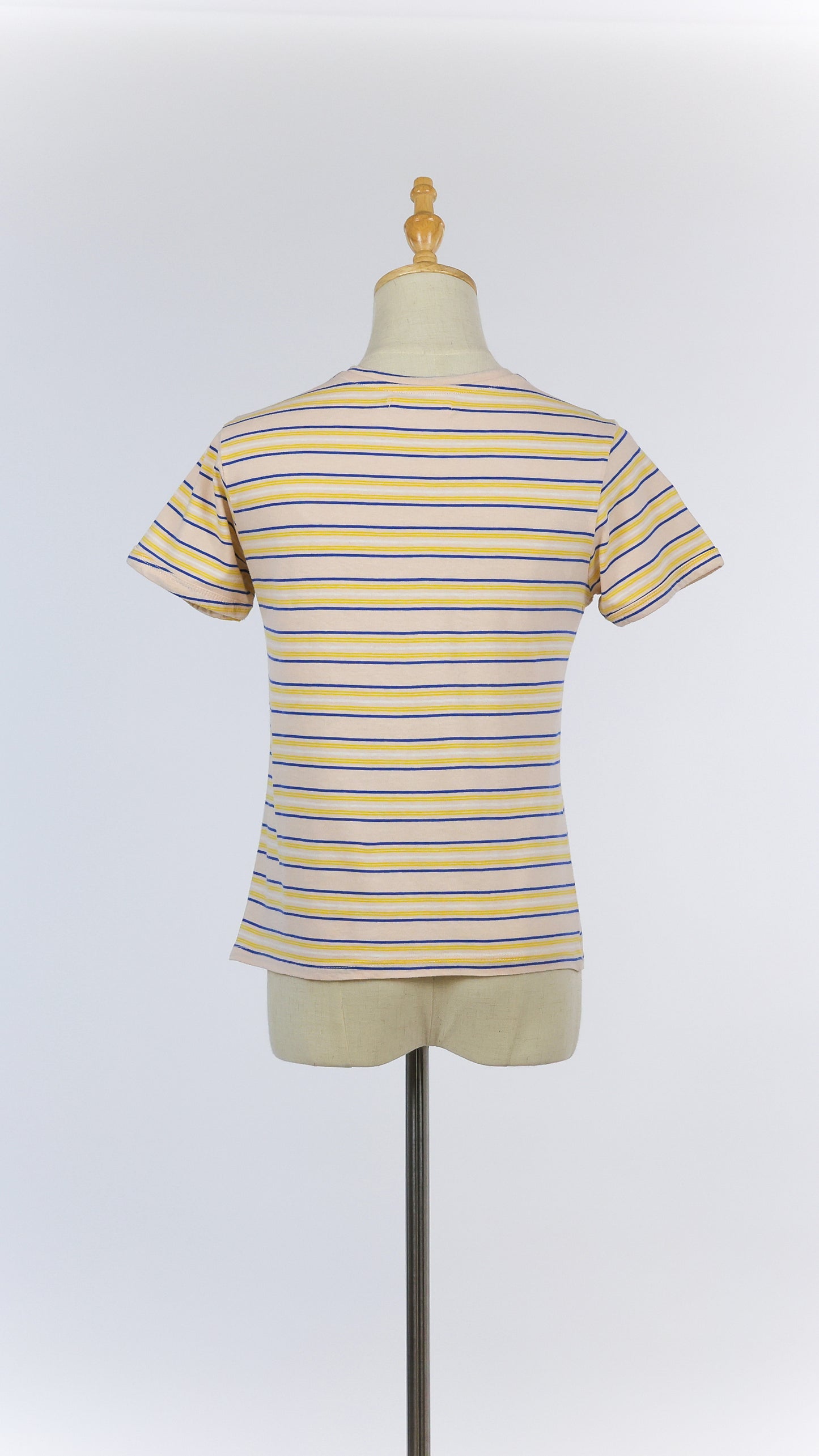 Pink, Yellow & Blue Striped T-shirt