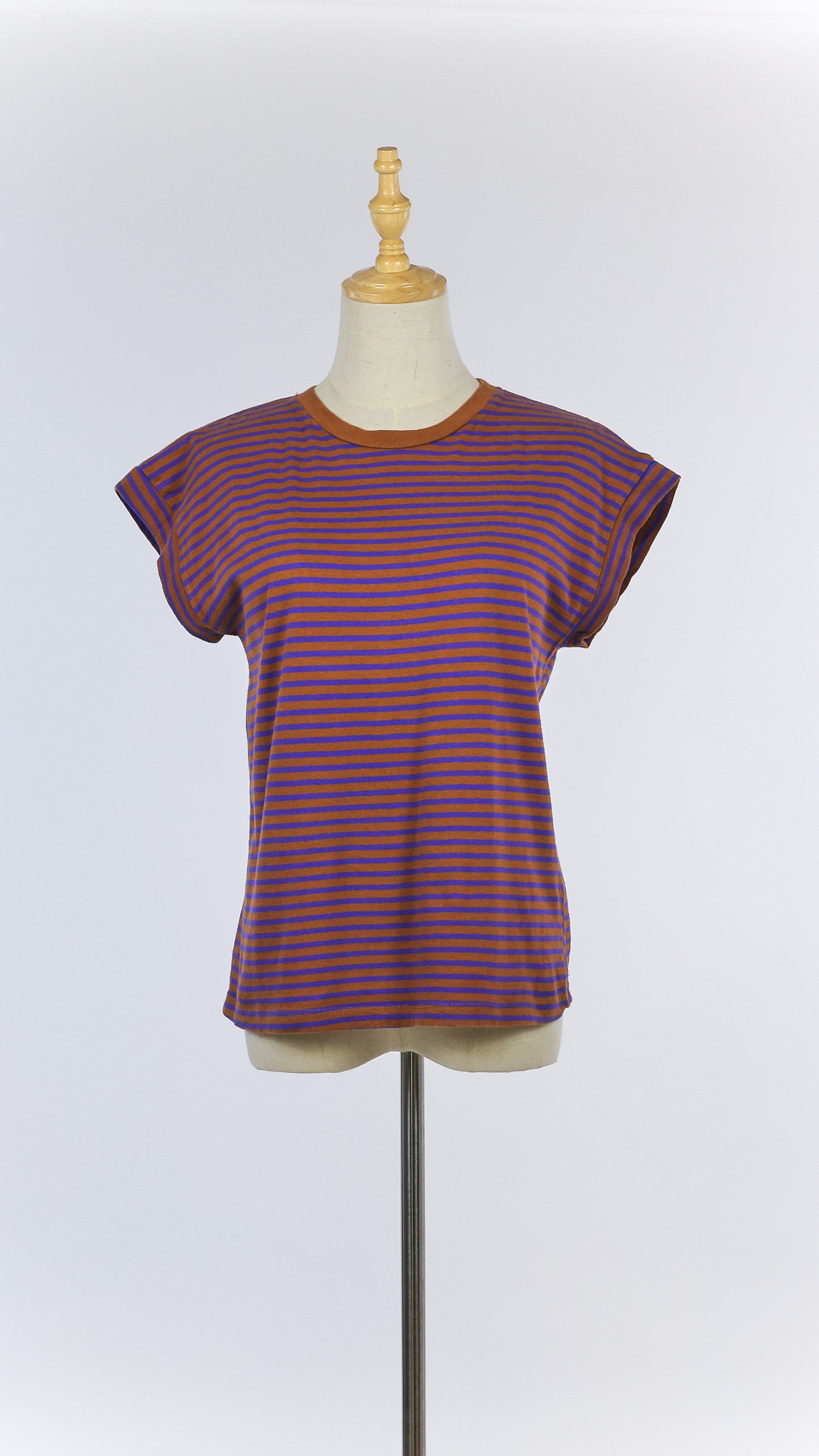 Striped Brown and Purple T-shirt