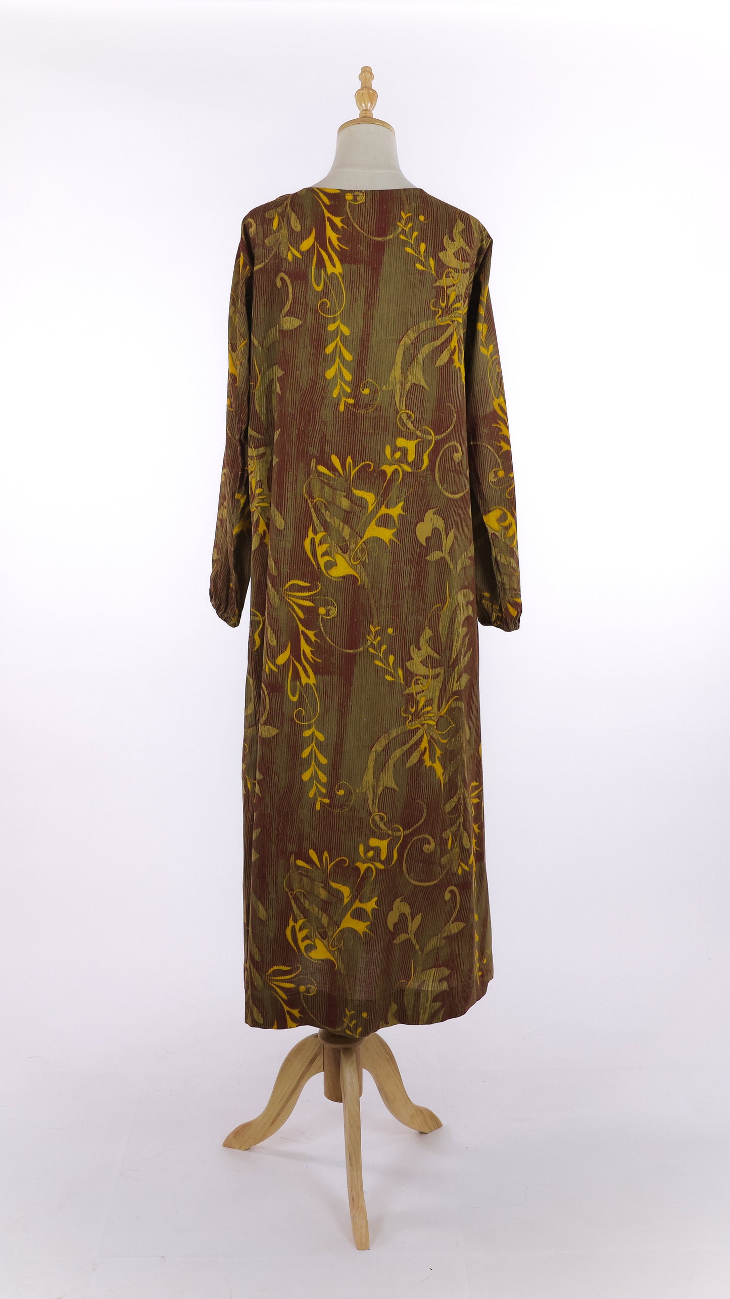 Brown Jellabiya With Abstract Print