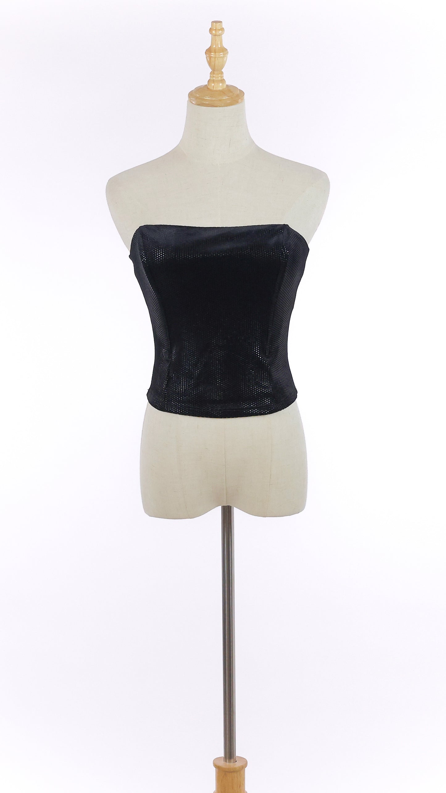 Black Shimmer Corset Bustier