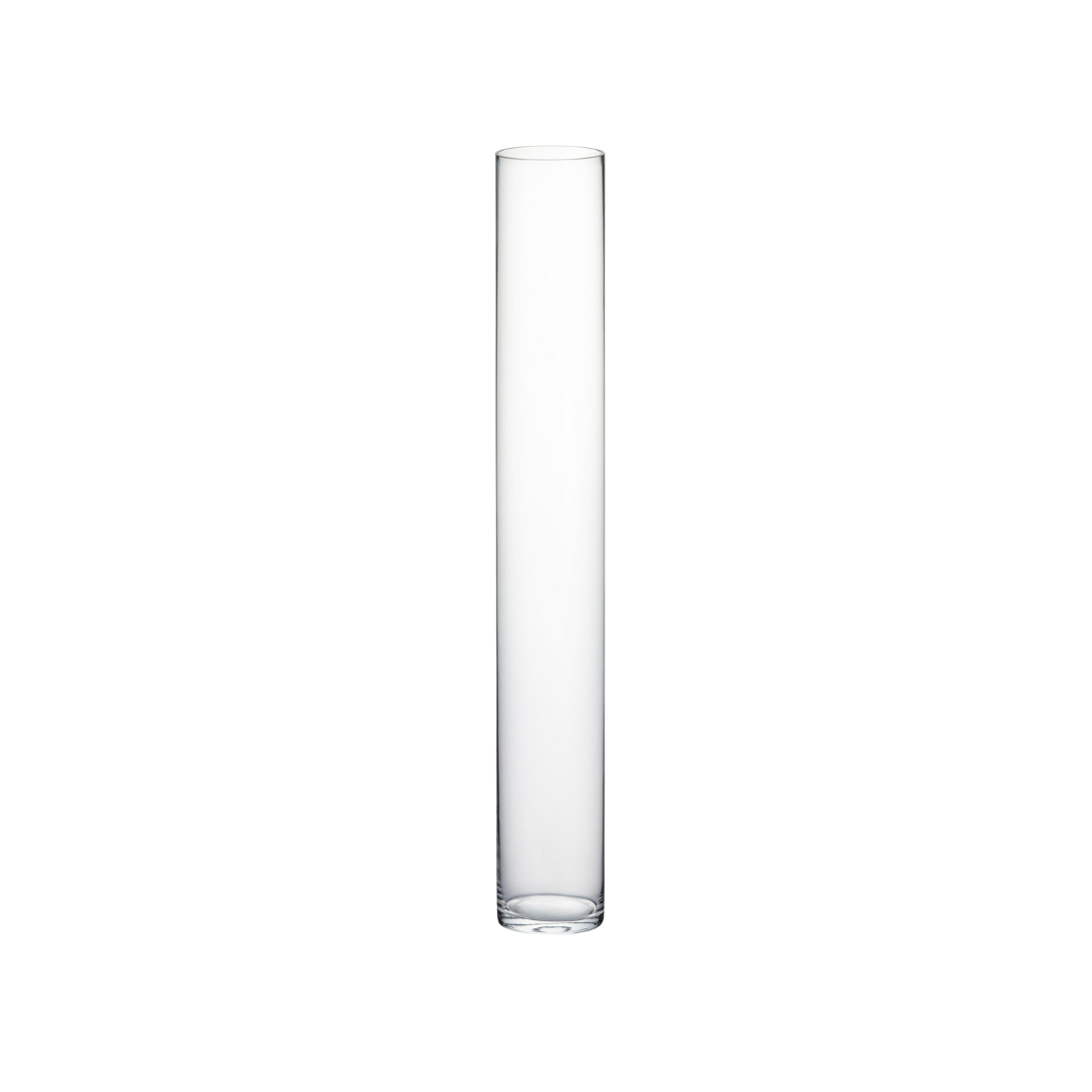 Tall Thin Cylindrical Clear Vase