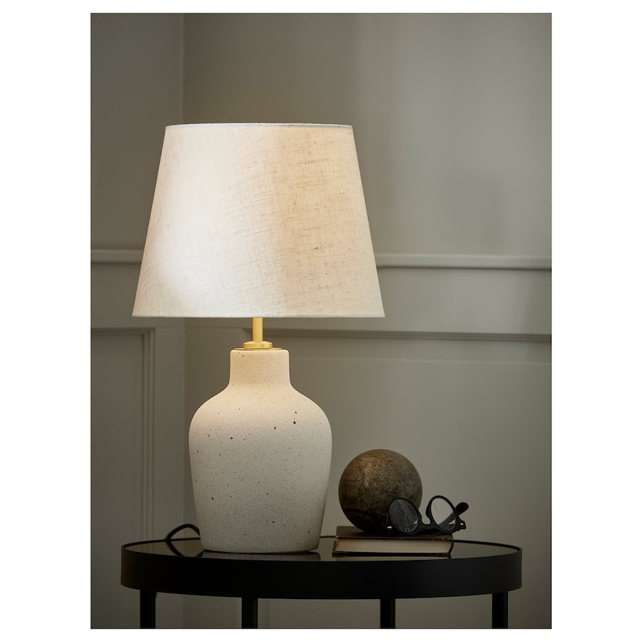 Off White Ceramic Textured Table Lamp