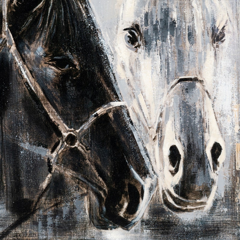 Hand Painted Horses Wall Art