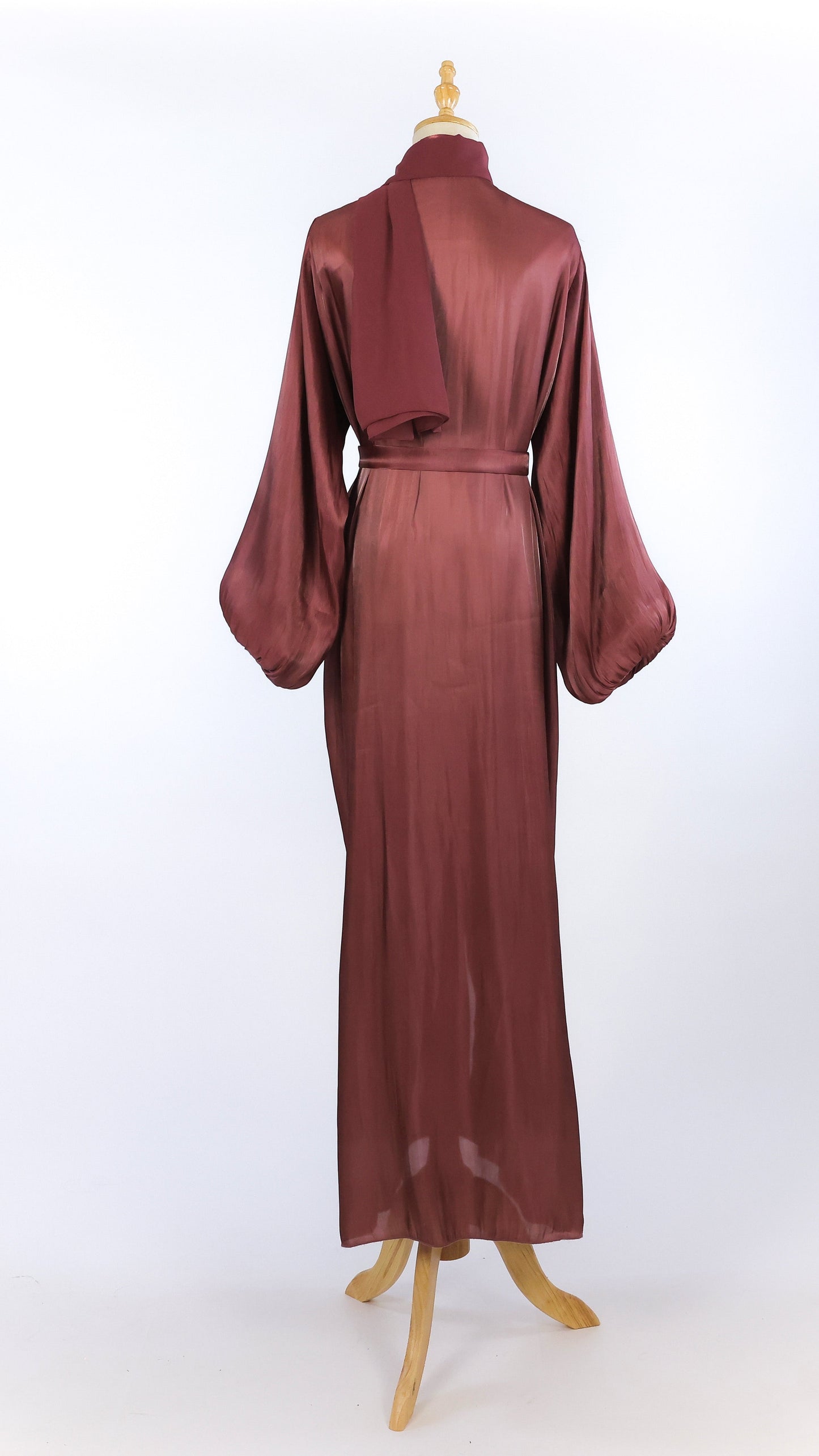 Organza Abaya With Matching Belt And Sheila