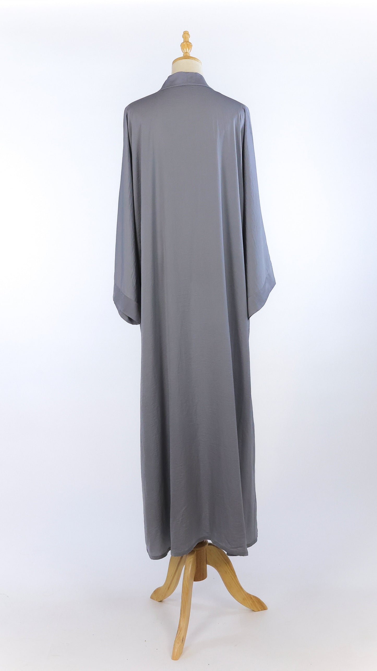 Elegant Open Grey Abaya