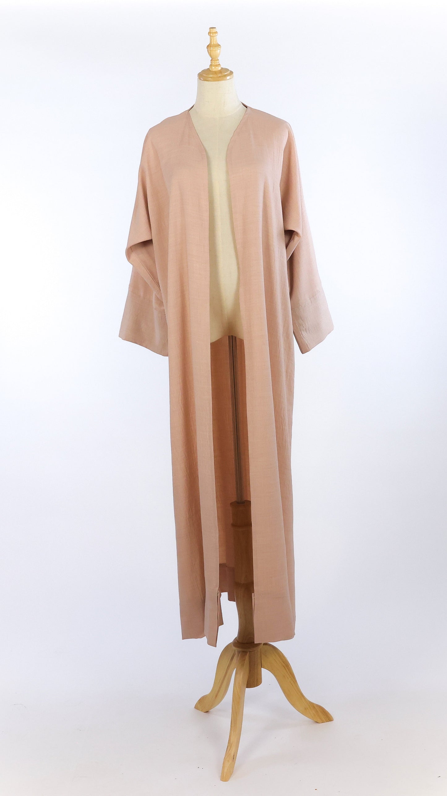 Pastel Pink Linen Abaya