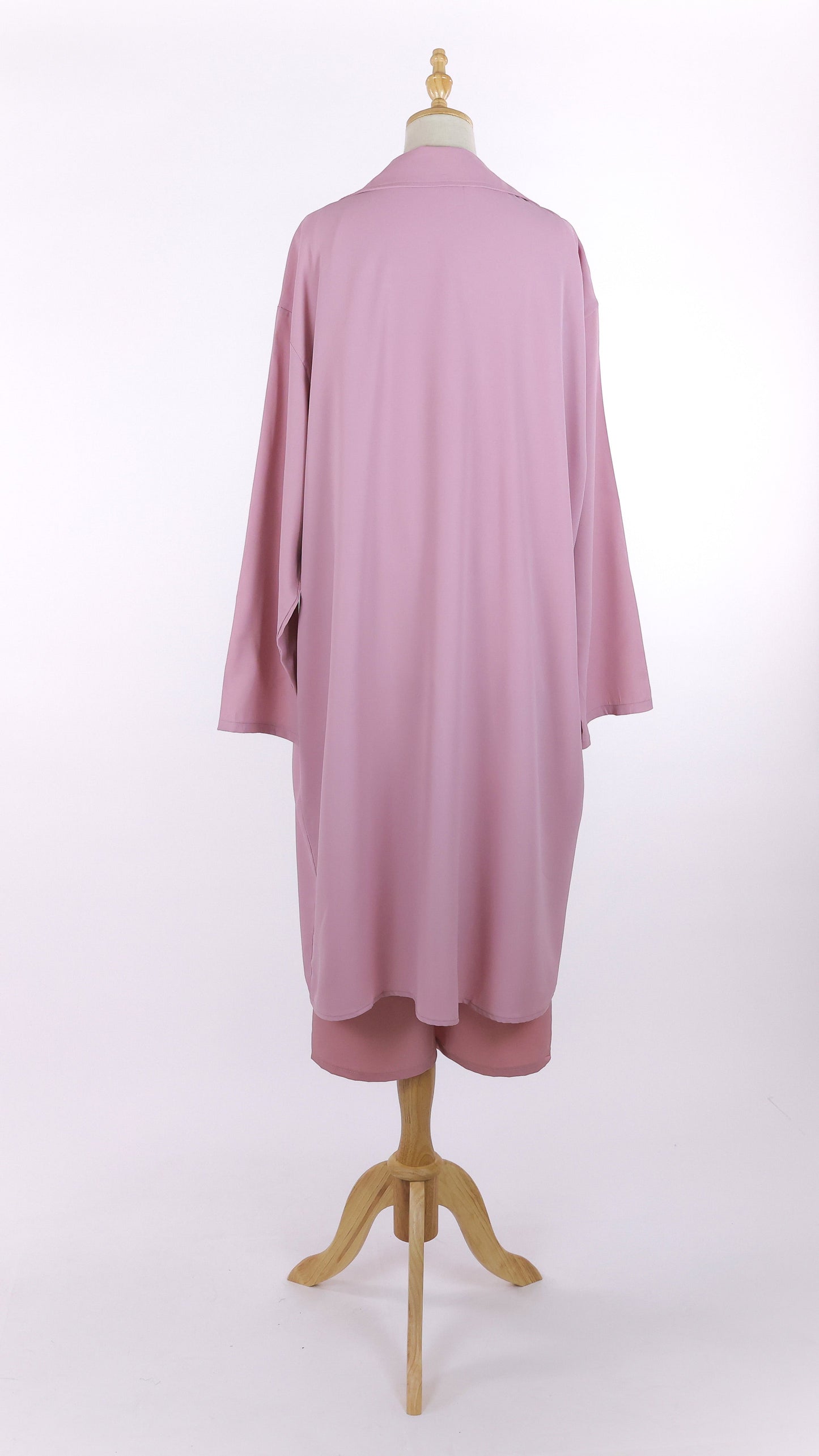 3 Piece Pink Abaya Set