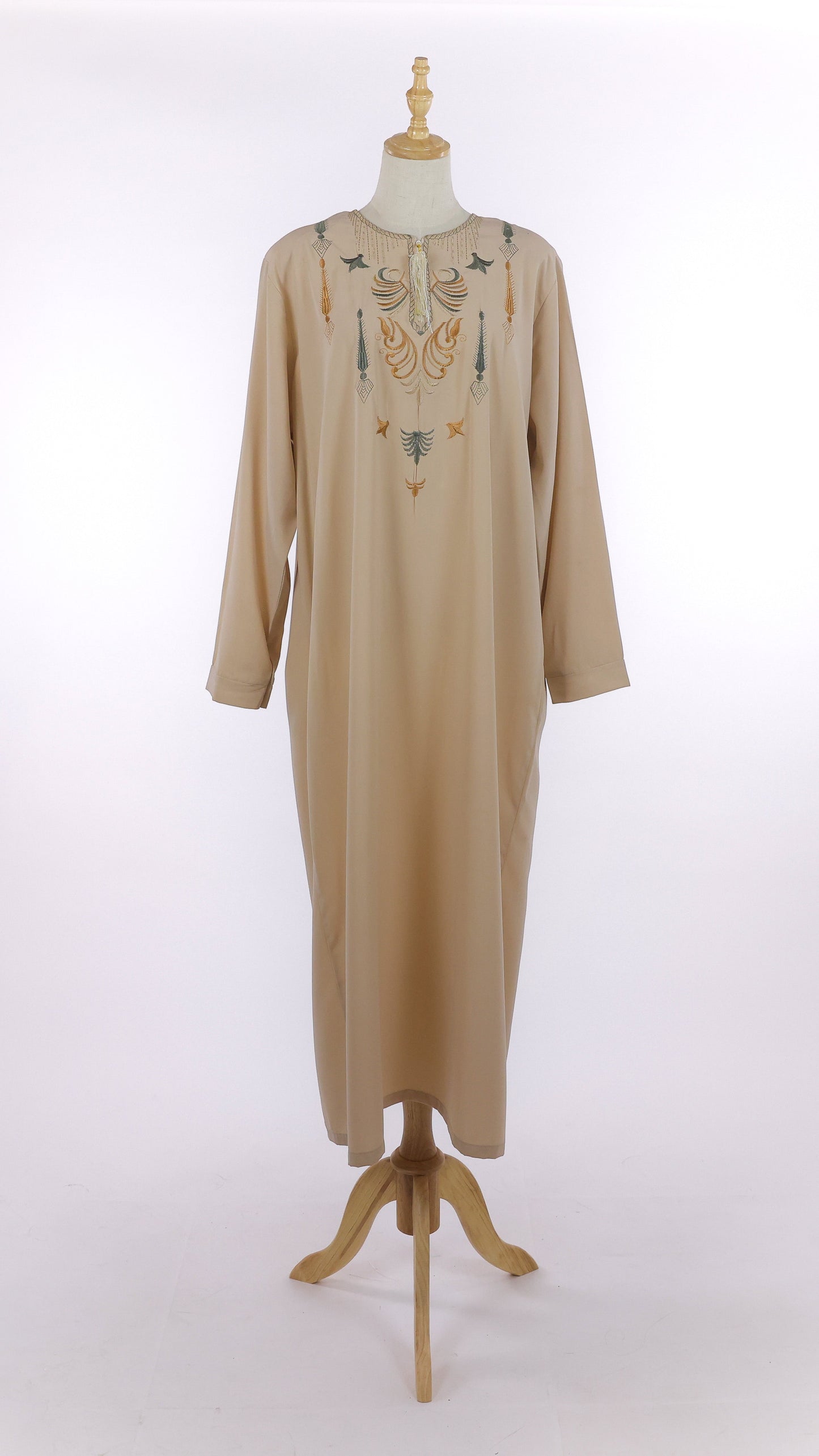 Beige Jellabiya With Embroidery