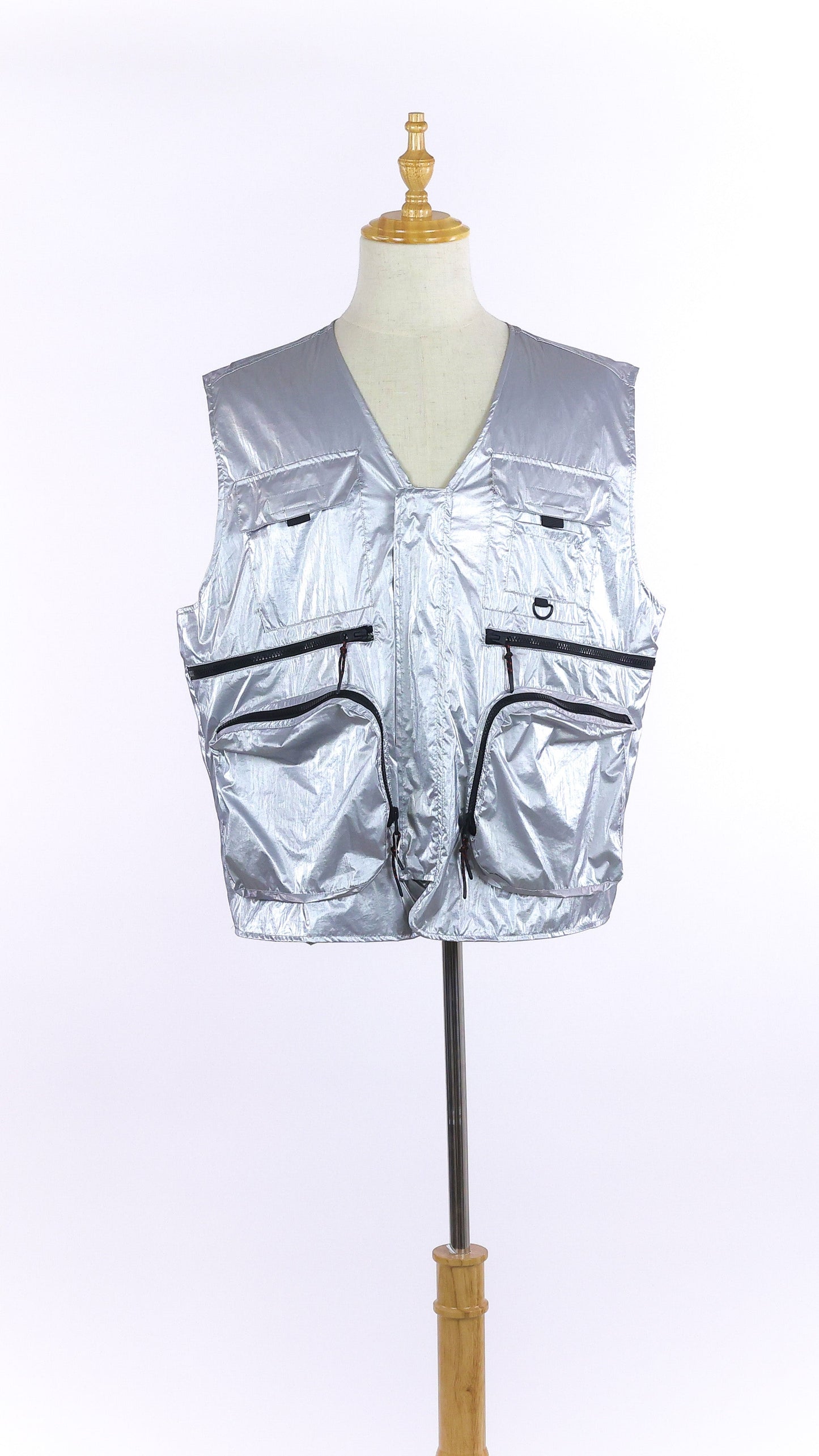 Reflective Silver Metallic Vest