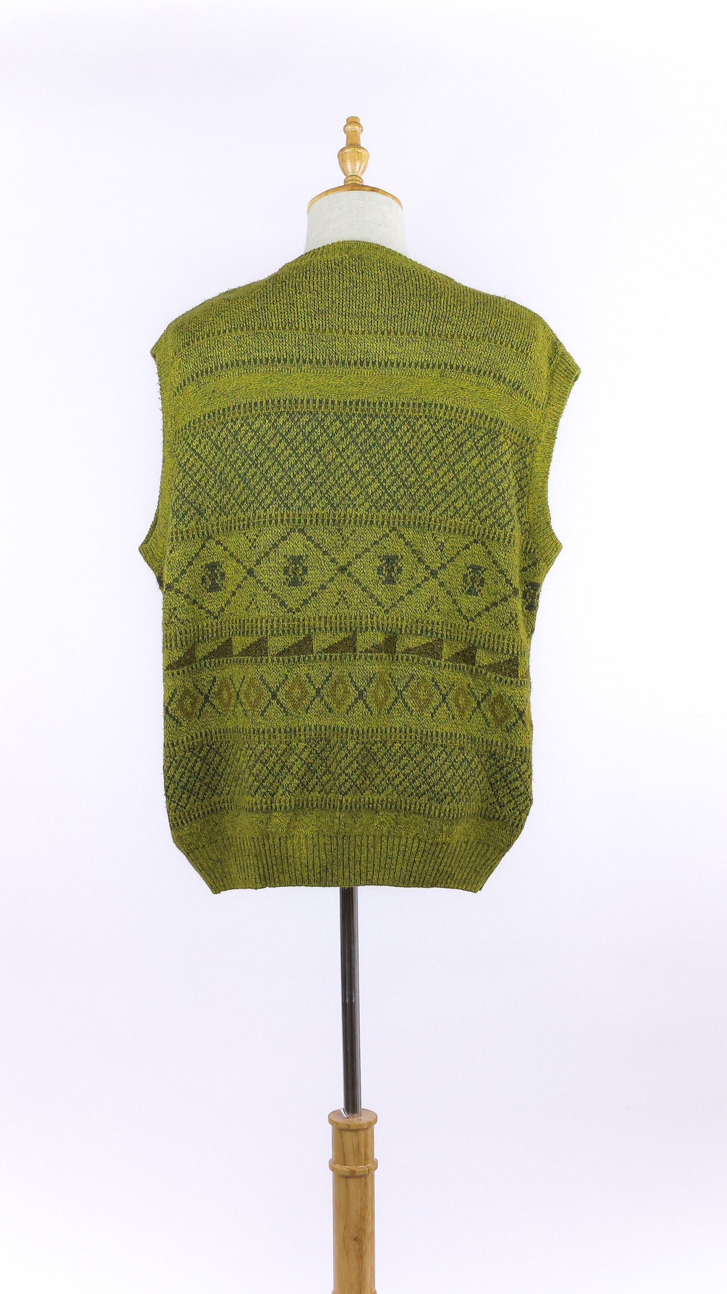 Vintage Lime Green Knitted Sweater Vest