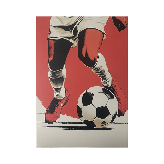Red Soccer Poster