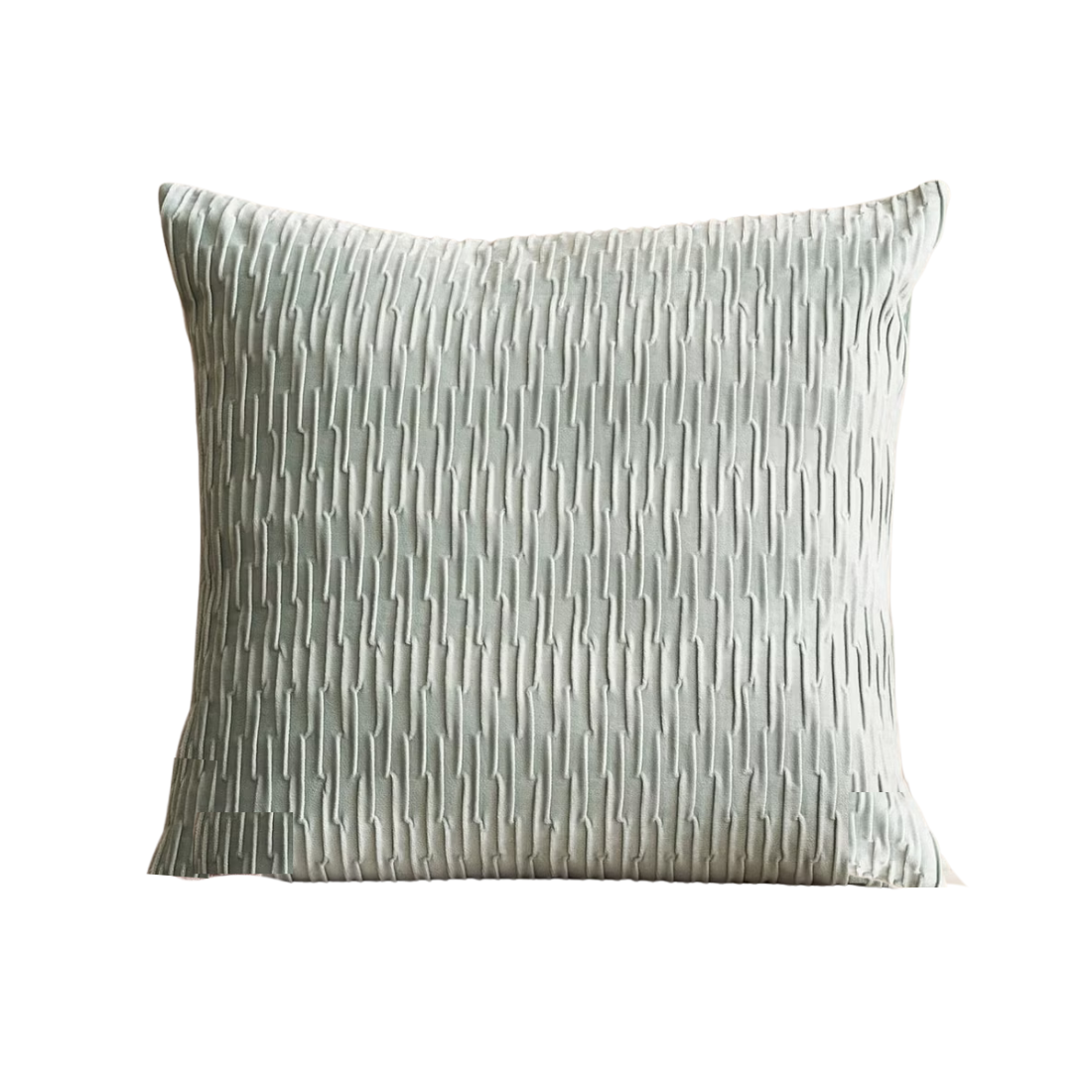 Mint Green Textured Velvet Cushion Cover