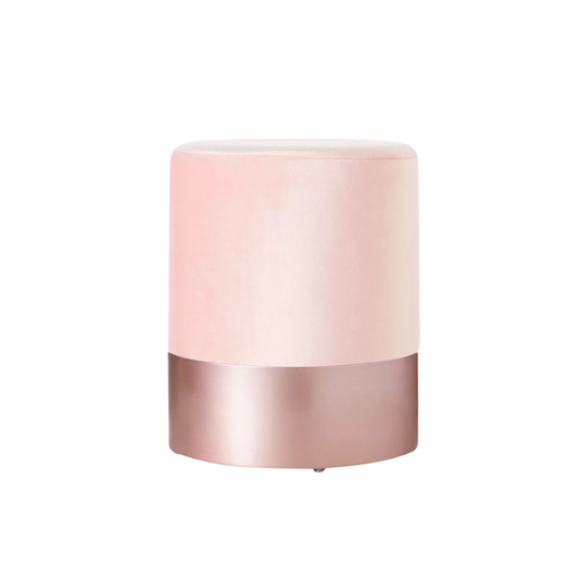 Pink Suede Ottoman
